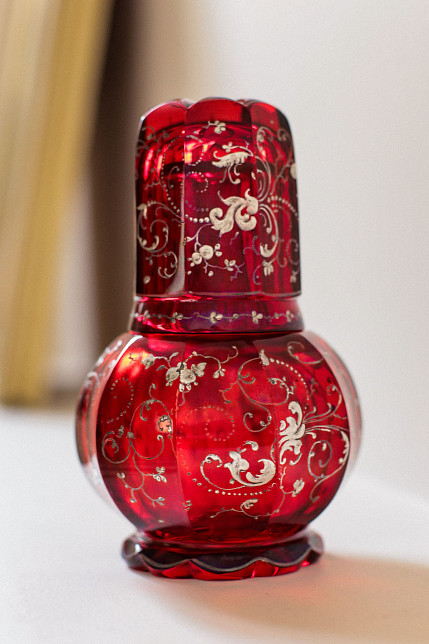 Ночной графин, Бидермайер, рисунок серебром,  Австро-венгерская Империя, первая половина XIX века