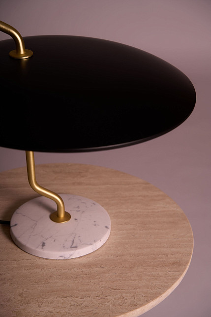 Лампа настольная model 537, основание из белого мрамора, Astep