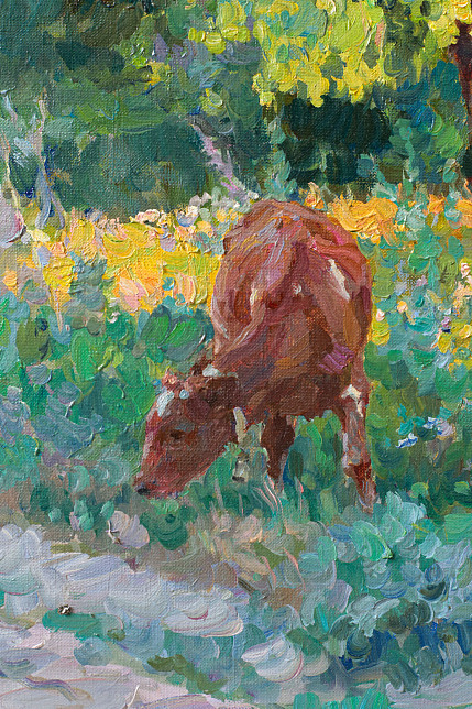 Картина «Летний вечер» ,  художник Юрий Кротов, 2023 год.