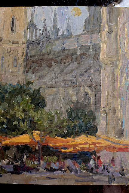 Этюд «Руанский собор», художник Юрий Кротов, 2012 год.