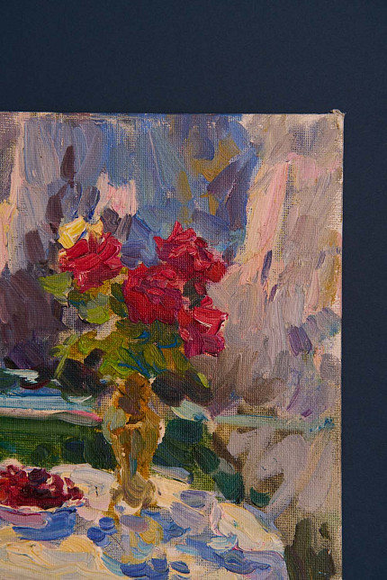 Этюд «Розы. Бухта Чехова», художник Юрий Кротов, 2004 год.