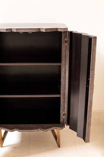 Кабинет, кожа ската, камень, металл, CB ACCORDEON, Ginger Brown