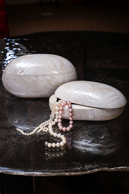 Шкатулка из морских раковин мал., Ginger Brown