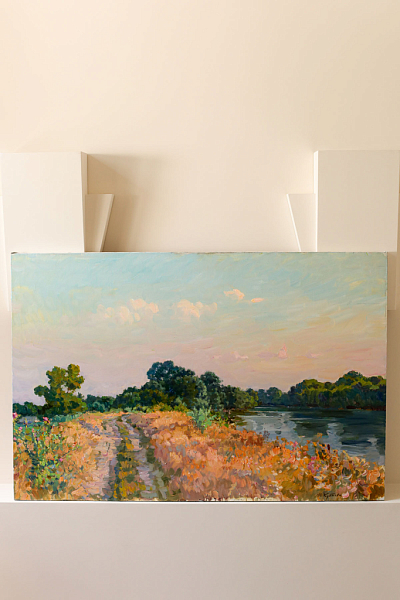 Картина «Вечер у реки», художник Юрий Кротов, 2003 год.