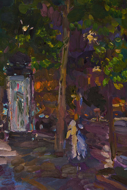 Этюд «Ночной Париж», художник Юрий Кротов, 2018 год.