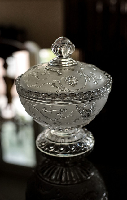 Бонбоньерка, Arabesque, матовый хрусталь, Франция, ок. 1930-1940 гг.