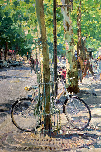 Картина «Майский день в Париже. Boulevard Saint-Germain», художник Юрий Кротов