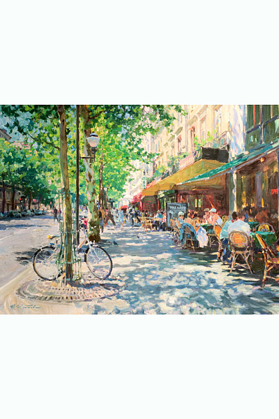 Картина «Майский день в Париже. Boulevard Saint-Germain», художник Юрий Кротов