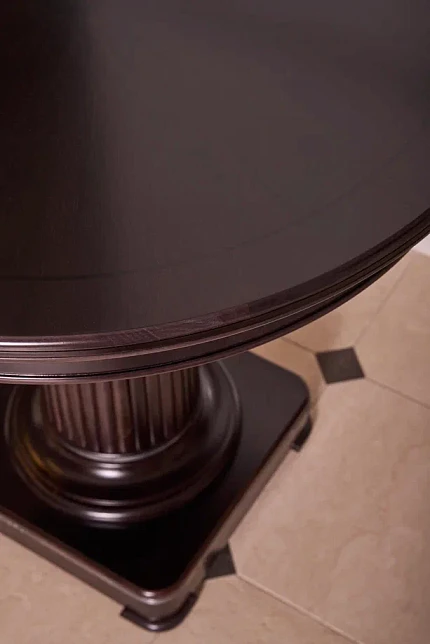 Стол-геридон, в стиле ампир, ручная работа, бук, орех, латунь, серебрение, производство "Частная Резиденция"