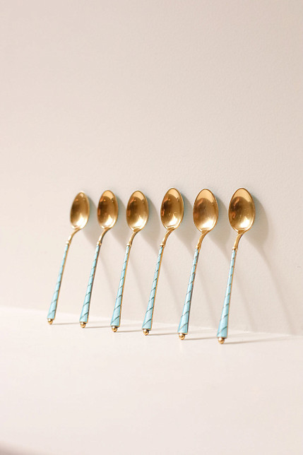 Кофейные ложки, Egon Lauridsen, серебро, эмаль, 1936-1966 гг.