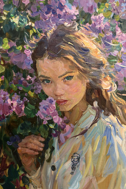Картина «Сирень. Май», художник Юрий Кротов, 2025 год.