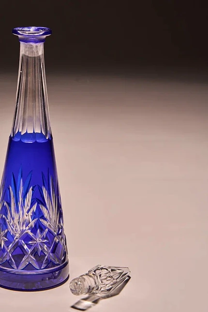Графин антикварный "Кобальт №2", Saint-Louis, хрусталь, XIX век