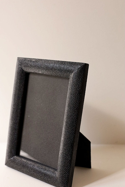 Фоторамка мал, кожа ската, черная, Ginger Brown