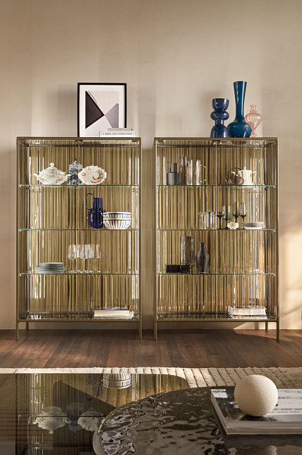 Витрина Echo Line, Fiam,  длина 101 см, бронзовый цвет