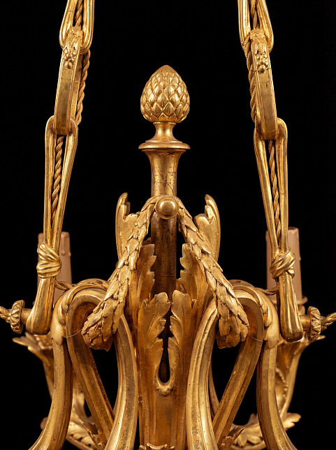 Люстра антикварная, бронза, Octave Georges Lelievre, Susse Frères, начало 20 века.