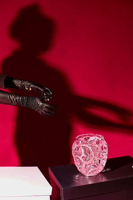 Ваза "Турбийон", розовый, Lalique