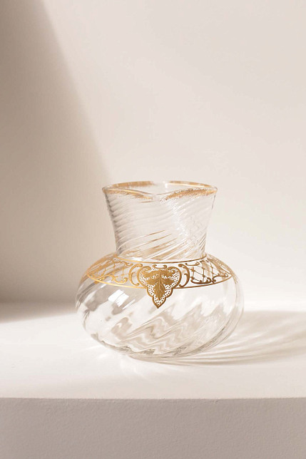 Ваза, Saint Louis, хрусталь, золотая паста, Франция, XIX век