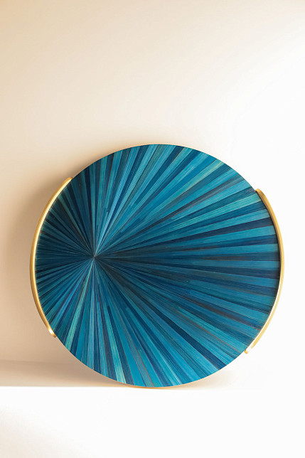 Поднос, маркетри из соломы, Ginger Brown