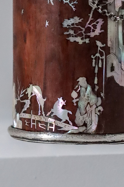 Кальян антикварный, палисандр, перламутр, Вьетнам, XIX век. 