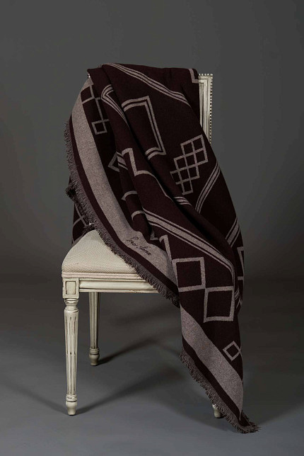 Плед Loro Piana Oasis, темно-коричневый