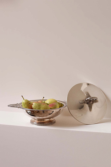 Блюдо с крышкой "Акант", серебрение, Франция, XIX век