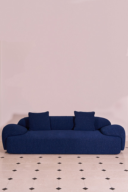 Софа Ama,шенилл, синего цвета, Paolo Castelli