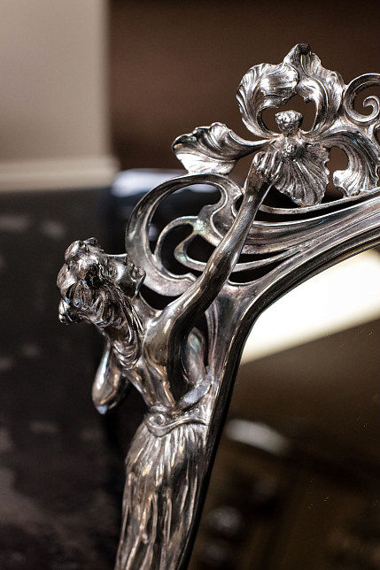 Настольное зеркало, ар-нуво, серебрение, металл, Германия, ок. 1900 гг.