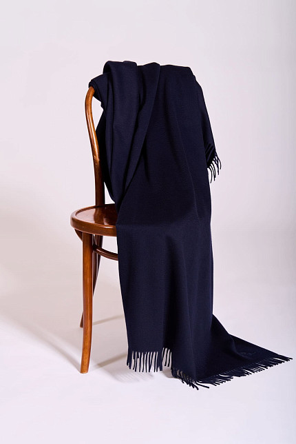 Плед Loro Piana Unito, темно-синий