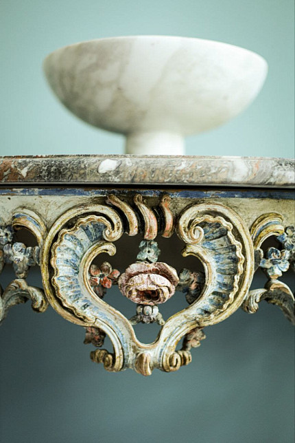 Консоль пристенная "Луи XV", резьба, роспись, Рококо, Франция, Прованс, 1730-1740 гг.