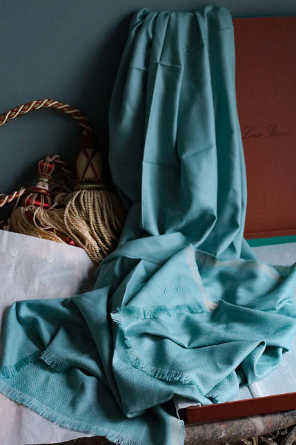 Плед Loro Piana Summer, бирюзовый