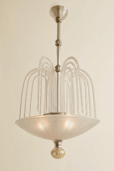 Люстра антикварная "Фонтан", Barovier, ар-деко, муранское стекло, Италия, 1940-е гг.