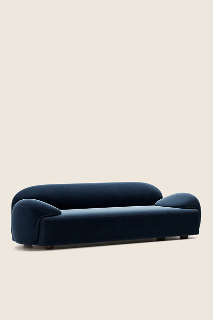 Софа AMA, велюр, синего цвета, Paolo Castelli