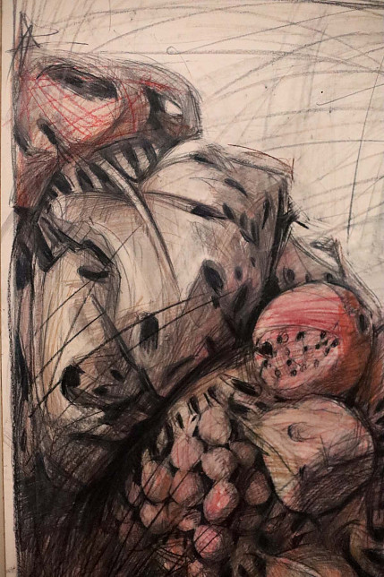 Диптих «Гирлядна» из цикла  «Большая графика», Татьяна Ян, 2024 год.