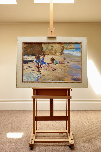 Картина «Дети у моря», художник Юрий Кротов, 2007 год.