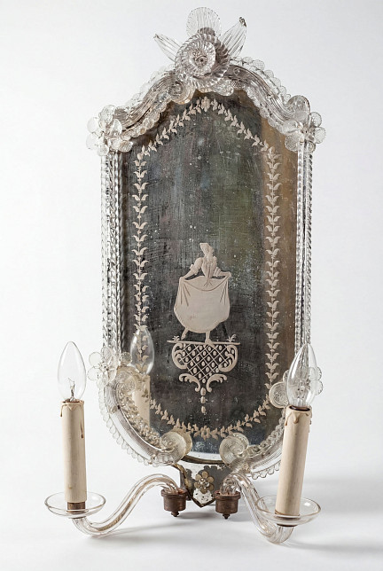 Зеркала настенные, муранское стекло, Венеция, около 1900 гг.