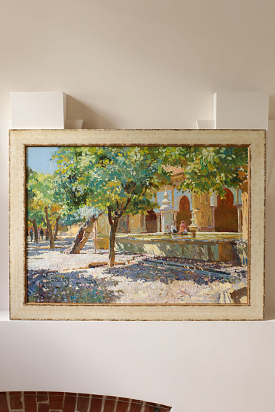 Картина «Фонтан в Кордобе. Испания», художник Юрий Кротов, 2004 год